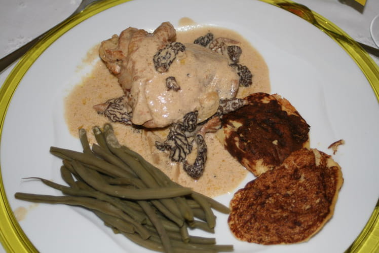Recette de Poulet de Bresse à la crème et aux morilles